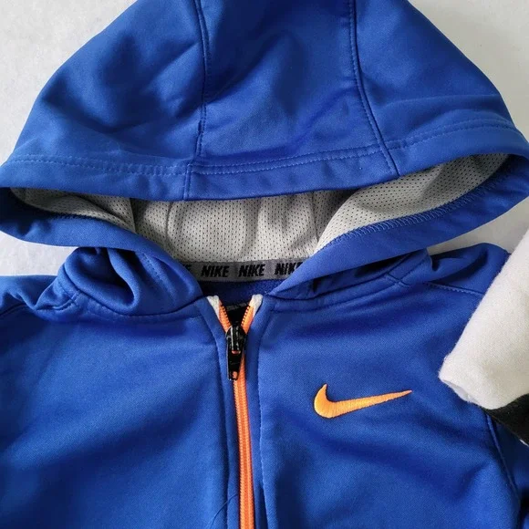 Nike Hoodie Jacket Boys 2T Blue & Gray Zip Up Therma-Fit & Air 2 pc Lot Kids - Picture 2 of 8